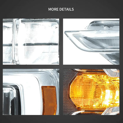 LED bloc optique avant Reflection Bowl pour 2021–2023 Ford F150 14th Gen chromé – vue 3 – NOVADOMIO