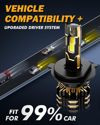 H4 Ampoules de phare LED 110W 25000LM GX Bi-Color série haute puissance et forte luminosité bicolore à commutation – 2