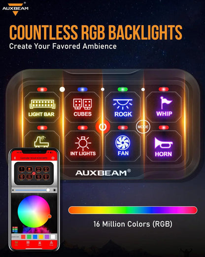 AR-800 RGB panneau de commande avec APP+42″ 5D-PRO Barres LED, modes bascule / momentané / impulsion – vue 12 – NOVADOMIO