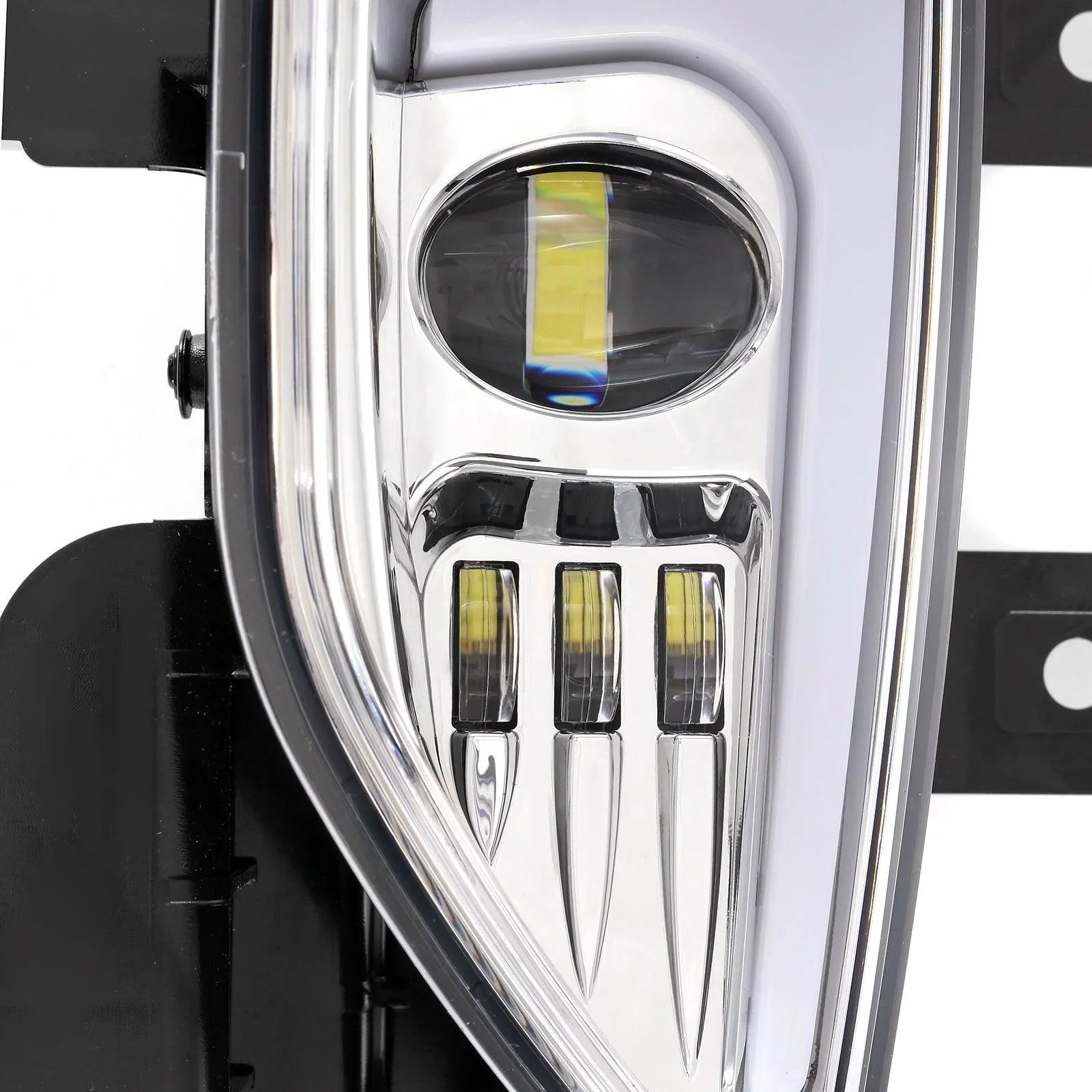 (2pcs/set) 45W DOT Approved LED Fog Lights avec DRL pour 2016-2018 Chevy Silverado 1500 (Chrome) – vue 12