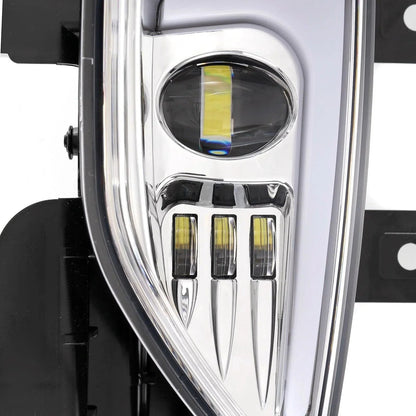Lot de 2 45 W homologation DOT LED antibrouillards avec DRL pour 2016–2018 Chevrolet Silverado 1500 (chromé) – vue 12