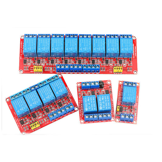 Relais 1 / 2 / 4 / 6 / 8 5 V / 12 V / 24 V avec support d'isolation optocoupleur niveau haut et bas – vue principale
