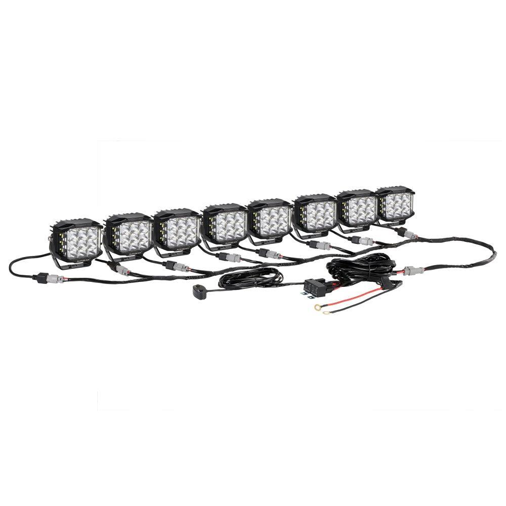 8-Projecteurs LED compacts Power Wiring Harness Kit avec 3 PIN DT Plug