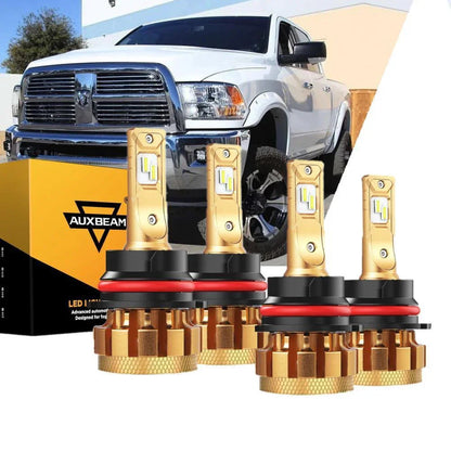 Kit d’ampoules LED feux de route/croisement F-16 Plus série CAN-bus intégré 14 000 lm pour Dodge Ram 2500 (avec 4 phares)