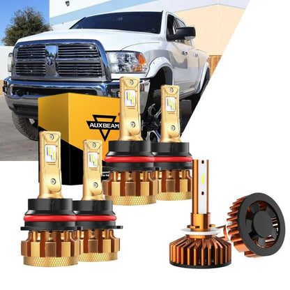 Kit d’ampoules LED feux de route/croisement F-16 Plus série CAN-bus intégré 14 000 lm pour Dodge Ram 3500 (avec 4 phares)