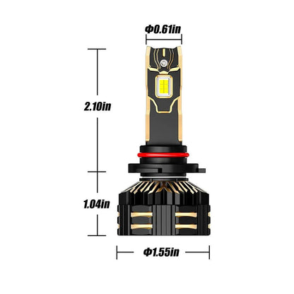 9005+H11 Ampoules de phare LED 240W 40000LM GX-ULTRA série 6500K blanc froid – 4 ampoules – vue 10 – NOVADOMIO
