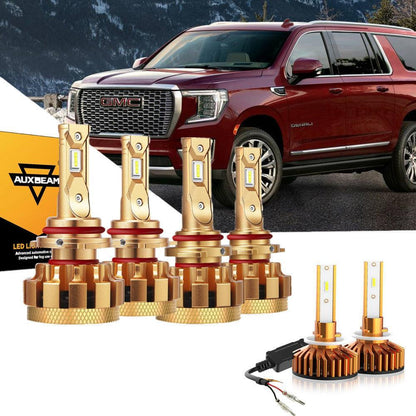 Kit d’ampoules LED feux de route/croisement F-16 Plus série CAN-bus intégré 14 000 lm pour GMC Yukon (Denali) 2002–2006