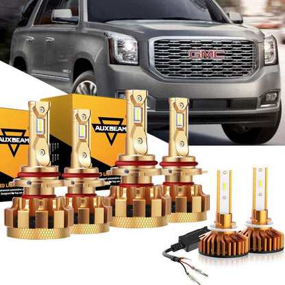 Kit d’ampoules LED feux de route/croisement F-16 Plus série CAN-bus intégré 14 000 lm pour GMC Yukon XL 1500 (Denali)