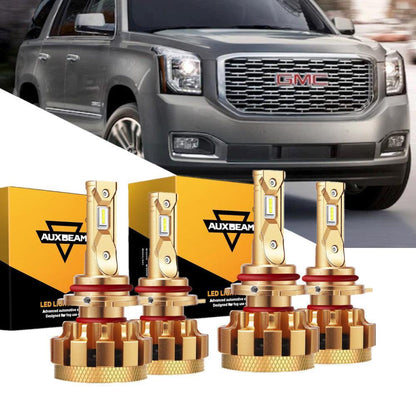Kit d’ampoules LED feux de route/croisement F-16 Plus série CAN-bus intégré 14 000 lm pour GMC Yukon XL 1500 (Denali)