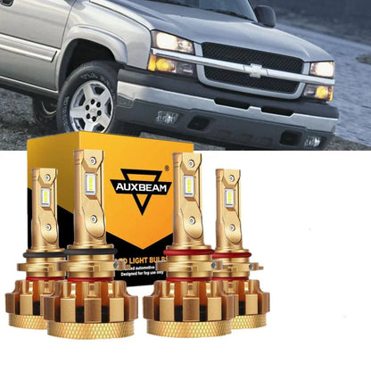 Kit d’ampoules LED feux de route/croisement F-16 Plus série CAN-bus intégré 14 000 lm pour Chevrolet Silverado 2500 2003–2004