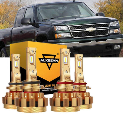 Kit d’ampoules LED feux de route/croisement F-16 Plus série CAN-bus intégré 14 000 lm pour Chevrolet Silverado 1500 HD