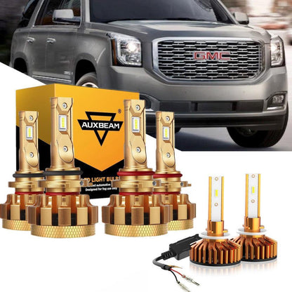 Kit d’ampoules LED feux de route/croisement F-16 Plus série CAN-bus intégré 14 000 lm pour GMC Yukon XL 1500 2000–2001