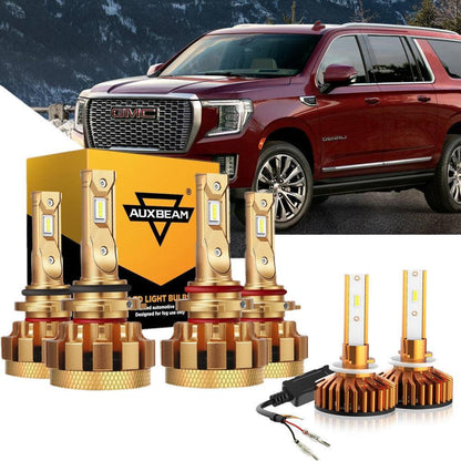 Kit d’ampoules LED feux de route/croisement F-16 Plus série CAN-bus intégré 14 000 lm pour GMC Yukon 2000–2001 – NOVADOMIO