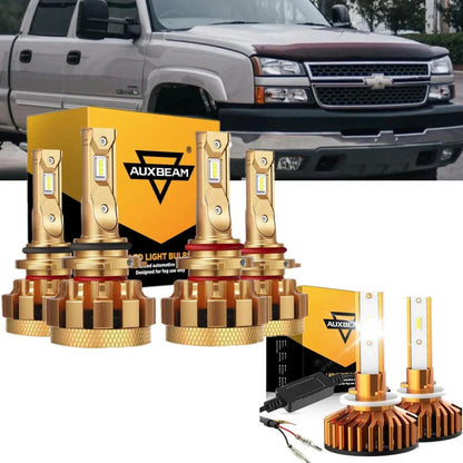 Kit d’ampoules LED feux de route/croisement F-16 Plus série CAN-bus intégré 14 000 lm pour Chevrolet Silverado 2500 2000–2002