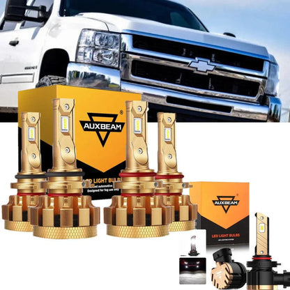 Kit d’ampoules LED feux de route/croisement F-16 Plus série CAN-bus intégré 14 000 lm pour Chevrolet Silverado 2500 HD
