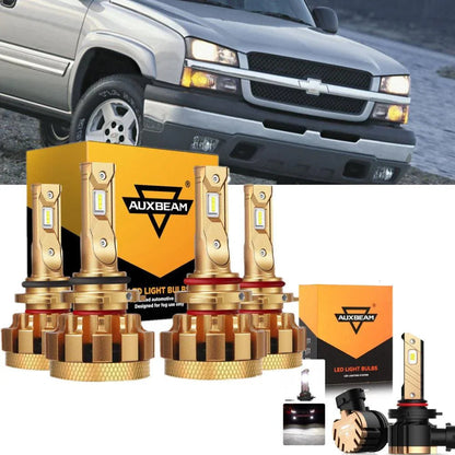 Kit d’ampoules LED feux de route/croisement F-16 Plus série CAN-bus intégré 14 000 lm pour Chevrolet Silverado 2500 2003–2004
