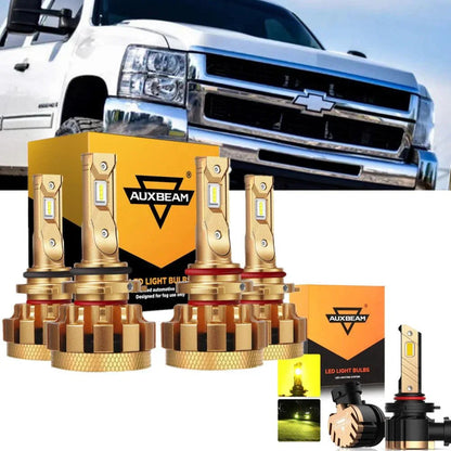 Kit d’ampoules LED feux de route/croisement F-16 Plus série CAN-bus intégré 14 000 lm pour Chevrolet Silverado 2500 HD