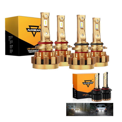 Kit d’ampoules LED feux de route/croisement 9005+9006 F-16 Plus série 28 000 lm CAN-bus intégré pour Chevrolet Silverado 2500