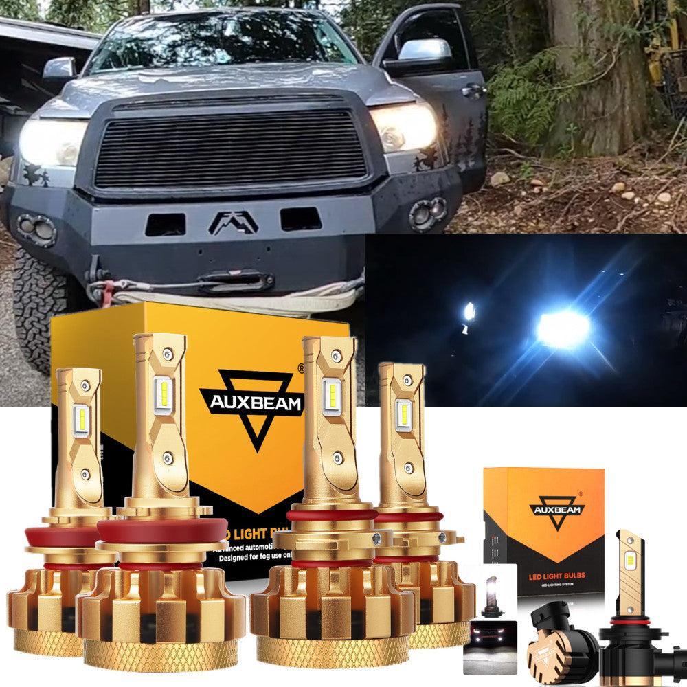 pour 2010 Toyota Tundra F-16 Plus série Built-in Canbus Automotive Grade 14000LM Ampoules LED High Low Beam Bundle