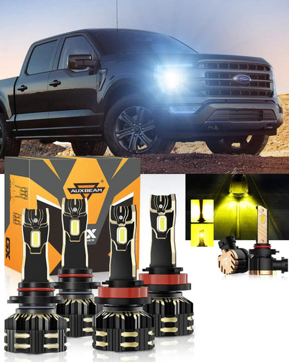 pour 2021 Ford F-150 9005 H11 Ampoules de phare LED Bundle – vue 11 – NOVADOMIO