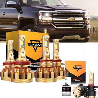 pour 2007-2019 Chevrolet Silverado 2500 HD F-16 Plus série CANbus intégré qualité automobile 14000LM Ampoules LED kit feux de