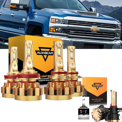Kit d’ampoules LED feux de route/croisement F-16 Plus série CAN-bus intégré 14 000 lm pour Chevrolet Silverado 3500 HD