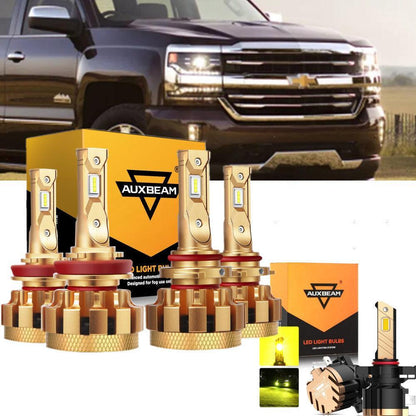 pour 2007-2019 Chevrolet Silverado 2500 HD F-16 Plus série CANbus intégré qualité automobile 14000LM Ampoules LED kit feux de
