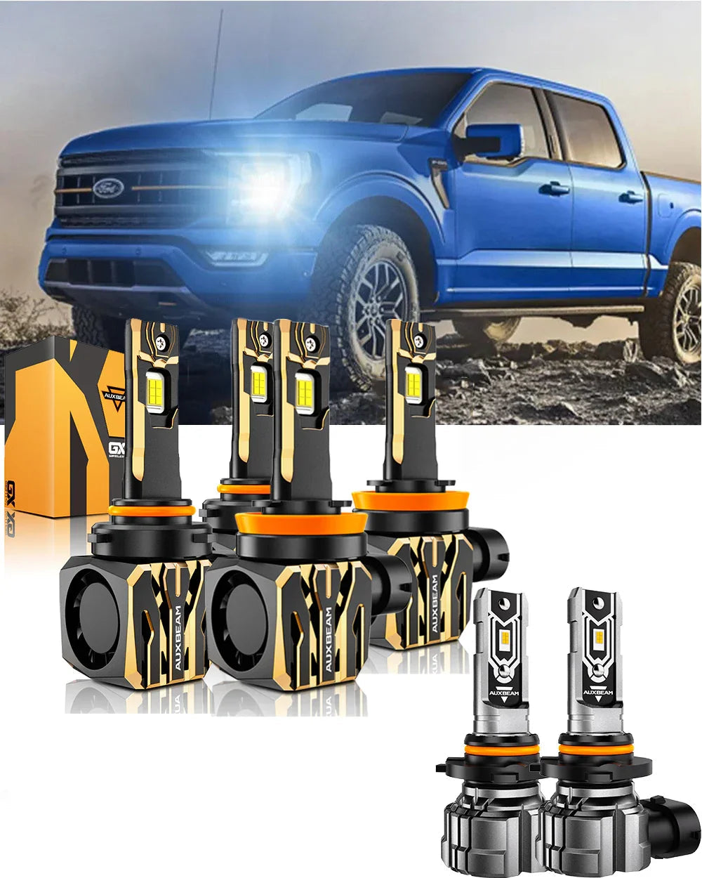 pour 2015-2020 Ford F-150 9005 H11 Ampoules de phare LED Bundle – vue 23