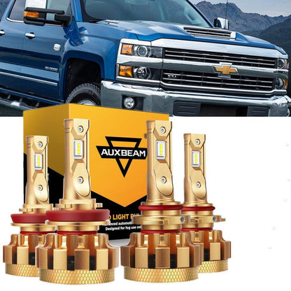 Kit d’ampoules LED feux de route/croisement F-16 Plus série CAN-bus intégré 14 000 lm pour Chevrolet Silverado 3500 HD
