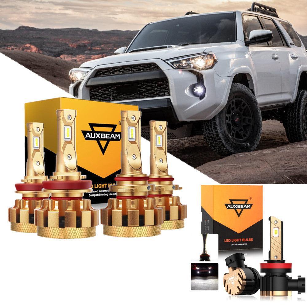 pour 2010-2020 Toyota 4Runner F-16 Plus série Built-in Canbus Automotive Grade 14000LM Ampoules LED High Low Beam Bundle