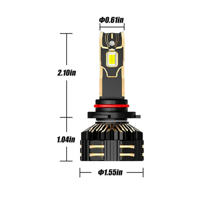 9005+9006 Ampoules de phare LED 240W 40000LM GX-ULTRA série 6500K blanc froid – 4 ampoules – vue 9 – NOVADOMIO