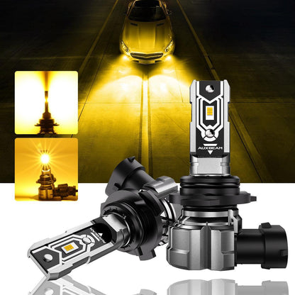 9006 HB4 Ampoules LED antibrouillard / DRL 50W 10000LM 3000K jaune doré Q5 série – 2 ampoules – NOVADOMIO