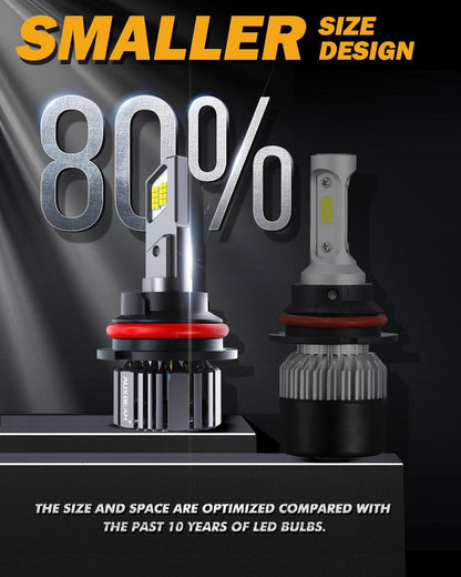 9007/HB5 Ampoules de phare LED 90W 20000LM F15 série 20% Smaller Size 6500K blanc froid – 2 ampoules – vue 9 – NOVADOMIO