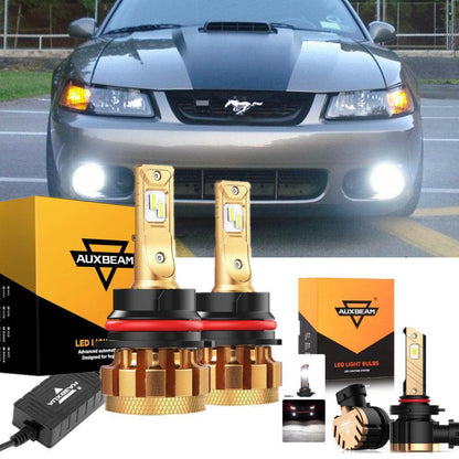 Kit d’ampoules LED feux de route/croisement F-16 Plus série CAN-bus intégré 14 000 lm pour Ford Mustang SVT COBRA 2003–2004