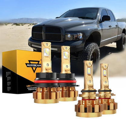 Kit d’ampoules LED feux de route/croisement F-16 Plus série CAN-bus intégré 14 000 lm pour Dodge Ram 3500 2003–2005