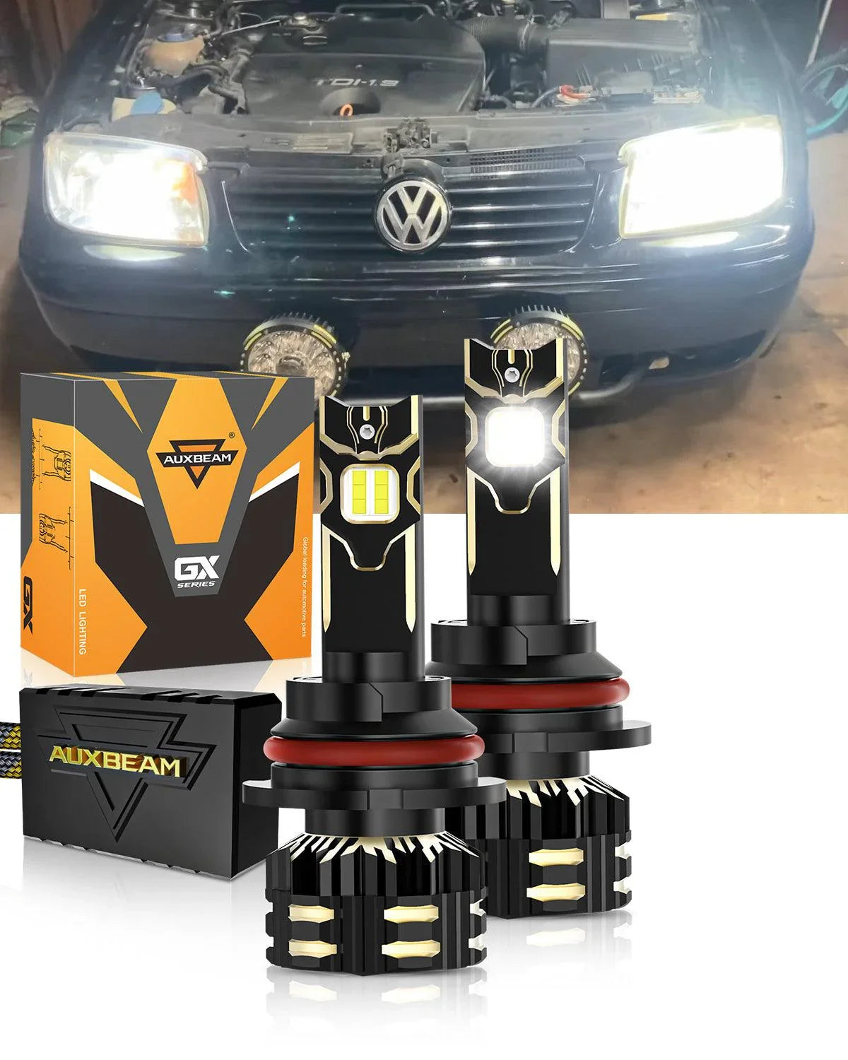 🔥pour 2000-2004 Volkswagen Jetta 9007/HB5 Ampoules de phare LED New GX série 25000LM 120W 6500K blanc froid