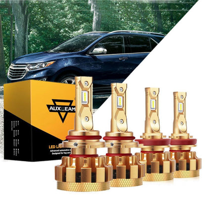 Kit d’ampoules LED feux de route/croisement 9012 F-16 Plus série 14 000 lm pour Chevrolet Equinox 2018–2019 – NOVADOMIO