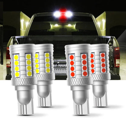 921 912 ampoules LED Cargo éclairage High Mount Stop 3rd feu stop Combo, blanc & stroboscopique rouge Kit – 4 ampoules