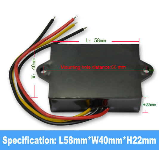 Convertisseur de puissance de voiture 12 V / 24 V à 5 V, module abaisseur DC-DC, affichage LED dédié – vue 2