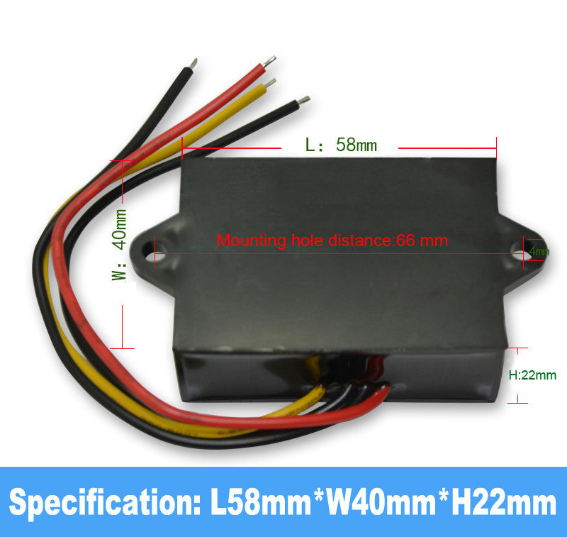 Convertisseur de puissance de voiture 12 V / 24 V à 5 V, module abaisseur DC-DC, affichage LED dédié – vue 2