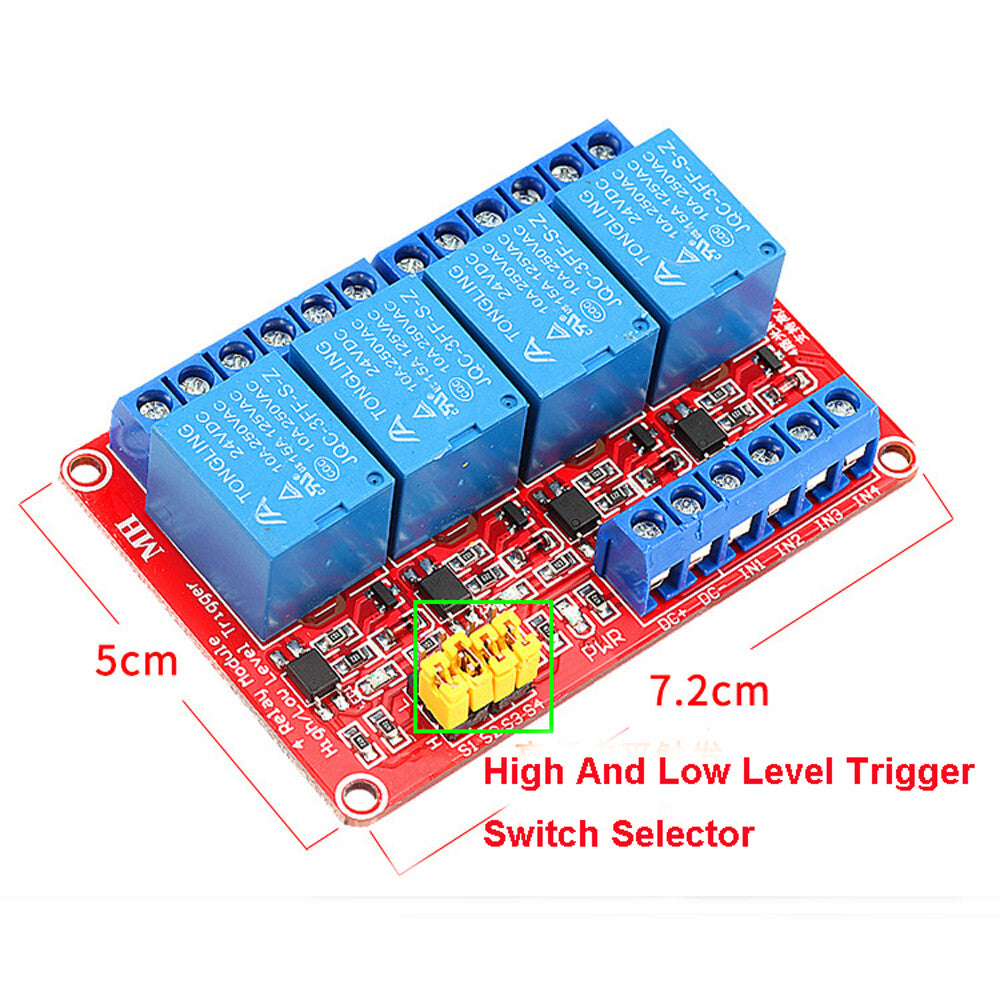 Relais 1 / 2 / 4 / 6 / 8 5 V / 12 V / 24 V avec support d'isolation optocoupleur niveau haut et bas – vue 4