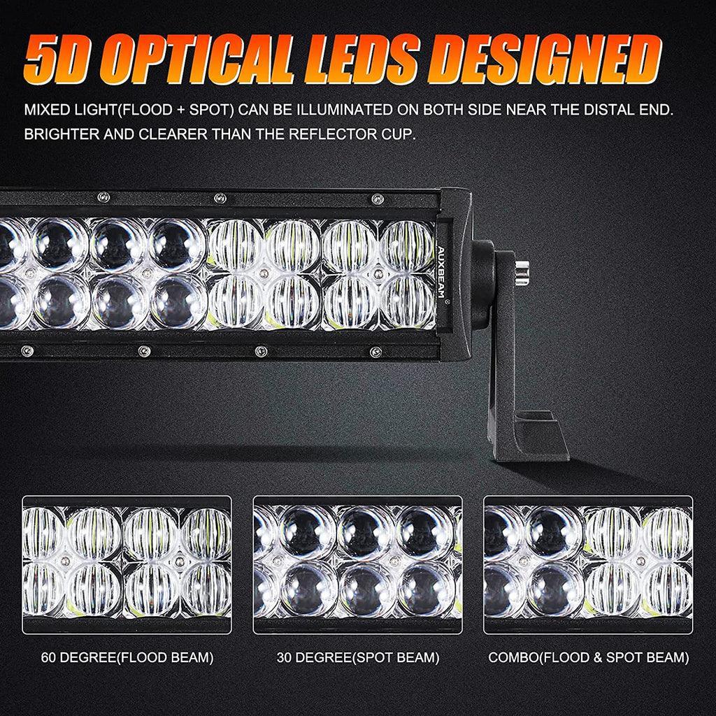22 Inch-52 Inch 5D série Straight/Curved faisceau combiné Double Row Barres LED pour Chevy Tahoe – vue 4