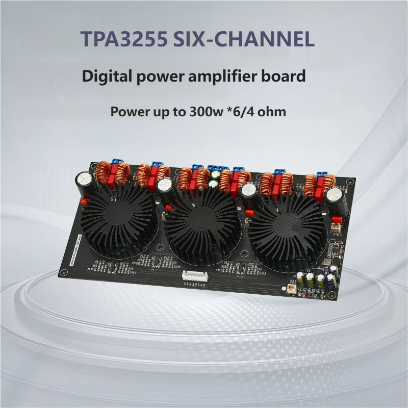 Carte d'amplificateur de puissance numérique HiFi 300 W × 6 TPA3255 5.1 canaux, carte d'amplificateur Audio de classe…