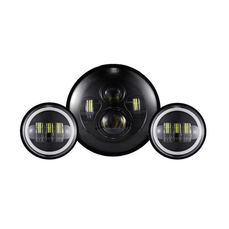 (3PCS/SET) 7'' HARLEY PROJECTOR LIGHT + 4.5'' FOG LIGHTS KITS – vue 3