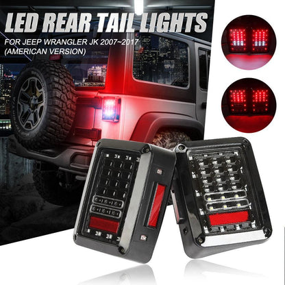 7″ LED phare de remplacement & LED Smoke feu arrière Brake Reverse clignotant Lamp pour Jeep Wrangler JK – vue 3 – NOVADOMIO
