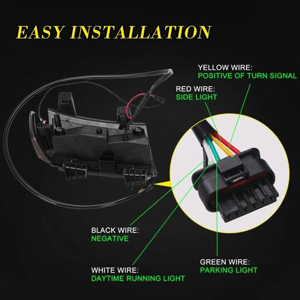 Smoke LED clignotant Lights avec DRL & feu latéral Lights pour Jeep Wrangler JL Sahara, Rubicon, High Altitude Models 2018-2…