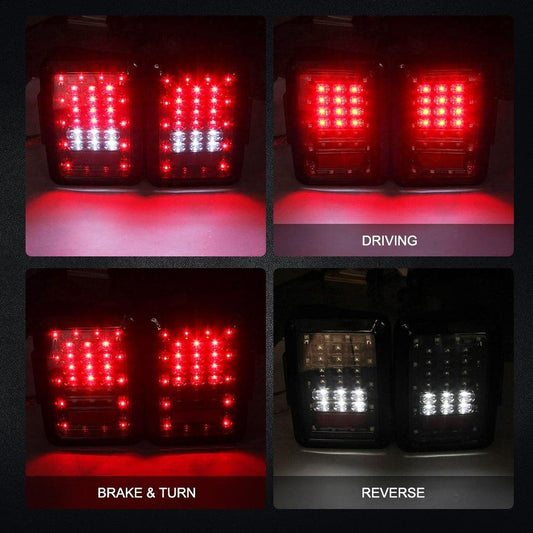 LED feux arrière arrière Brake clignotant Reverse Lamp pour Jeep Wrangler JK 2007–2017 (American Version) – vue 2 – NOVADOMIO