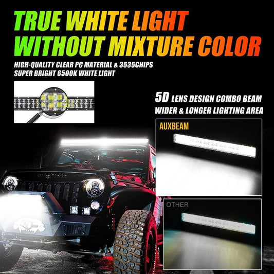 V-PRO série 22″ RGBW couleurs changeantes Double Row tout-terrain Barres LED – vue 2 – NOVADOMIO