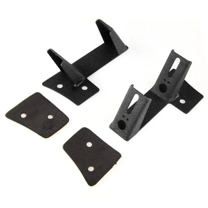 4 pièces 4″ projecteurs LED compacts faisceau combiné & Dual montant A supports inférieurs sur charnière de pare-brise pour