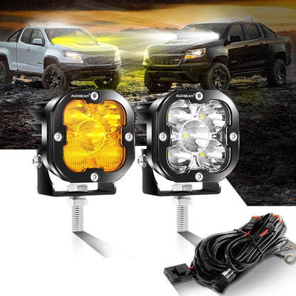 XP-ULTRA série 3″ 80 W 9 600 lm projecteurs LED compacts blanc&orange – NOVADOMIO